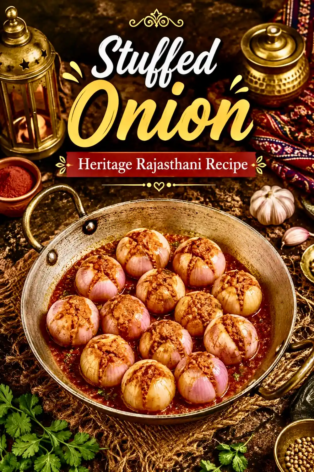 Pin for Stuffed Onion Curry Recipe | Easy & Flavorful Bharwa Pyaz Sabzi
