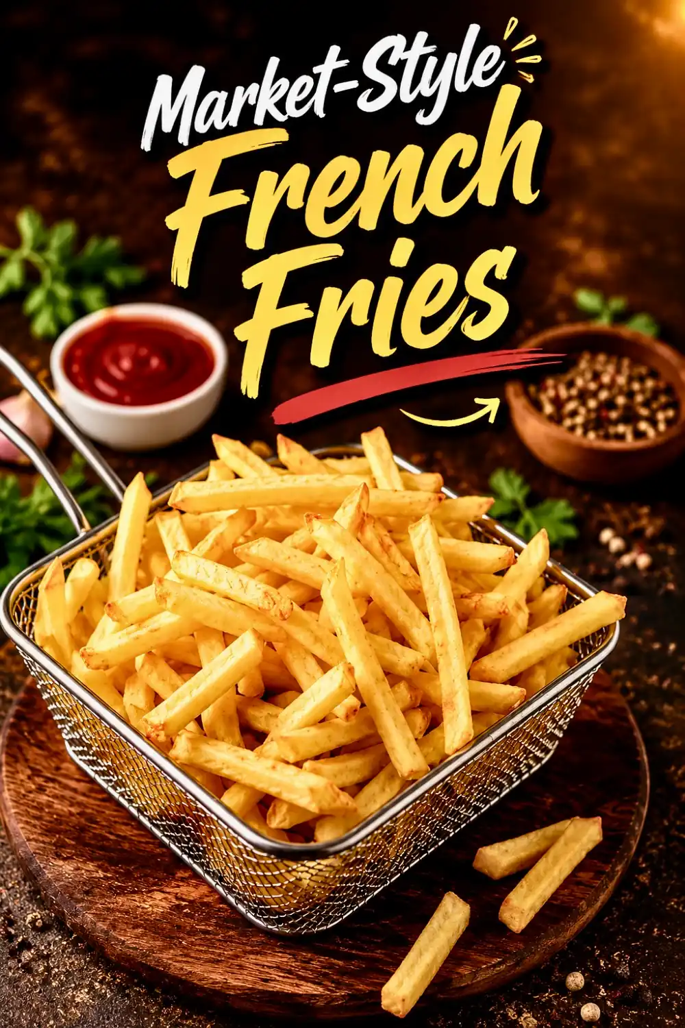 Pin for Crispy Homemade Potato Finger Chips Recipe | Market-Style French Fries at Home