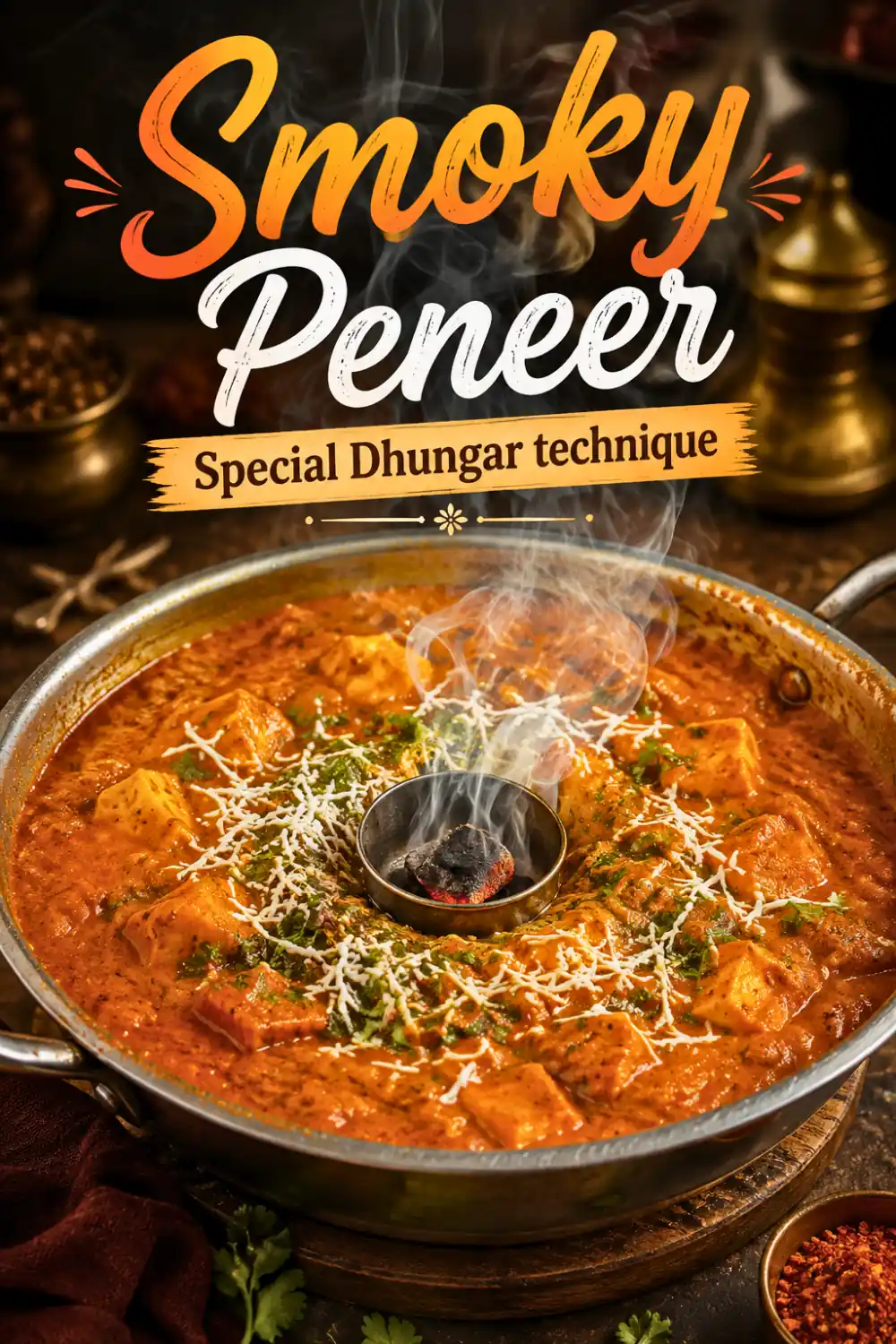 Pin for Smoky Flavor Paneer Masala (Dhungar Technique)
