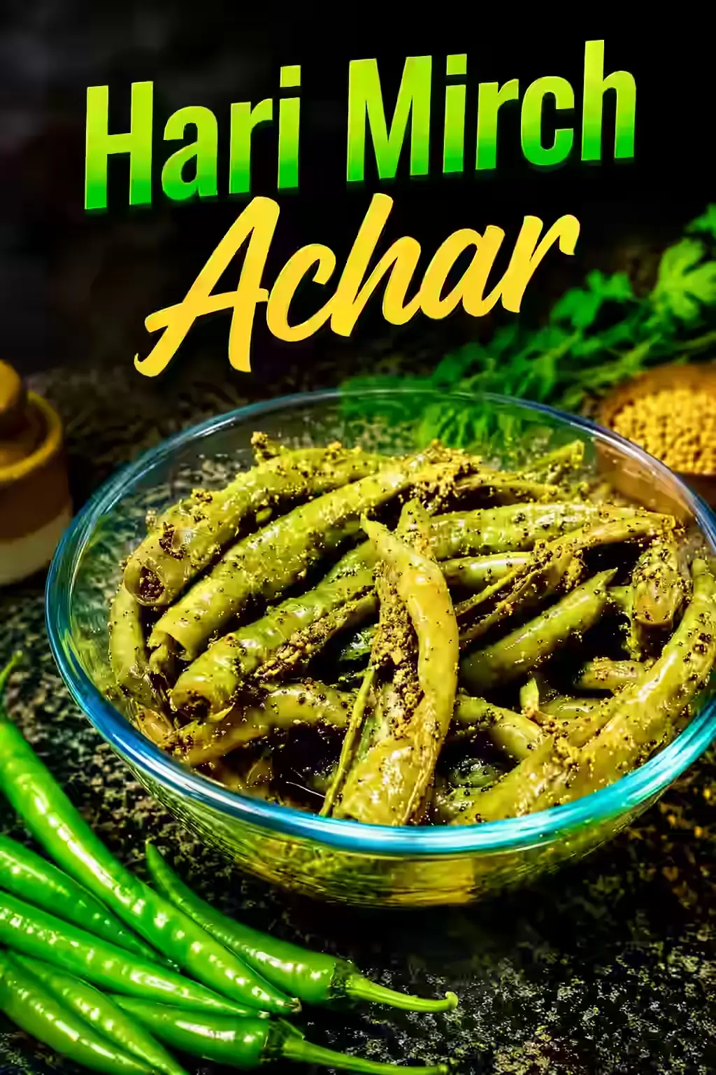 Pin for Instant Rajasthani Hari Mirch ka Achar | Quick Green Chilli Pickle