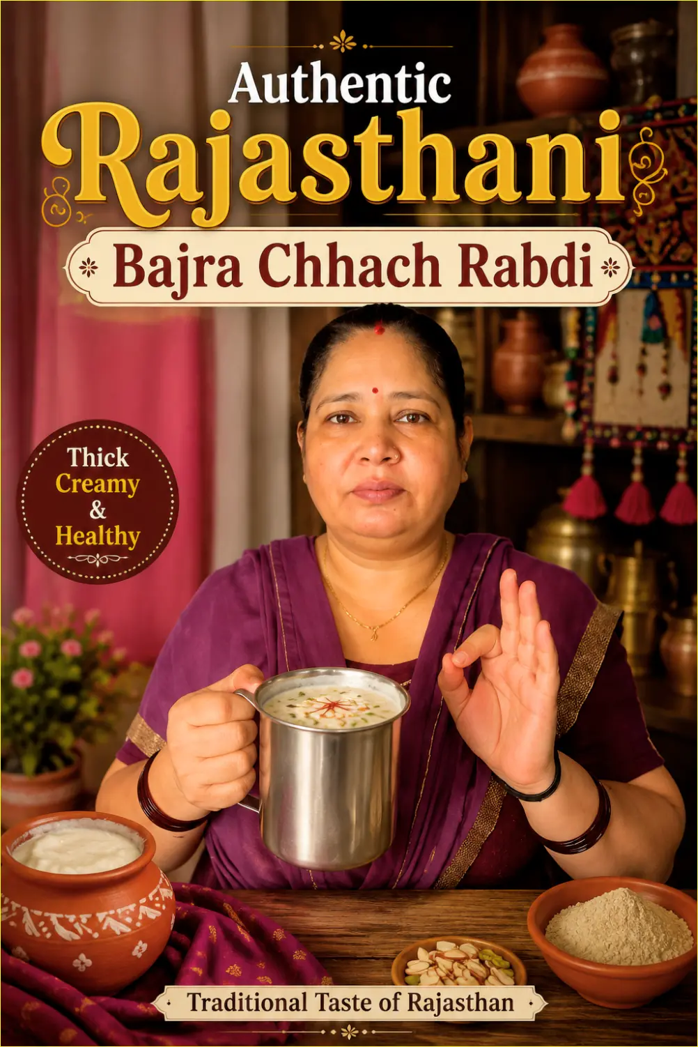 Pin for Authentic Rajasthani Bajra ki Chhach Rabdi